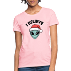 I Believe in Santa Women’s T-Shirt – Alien Christmas Tee