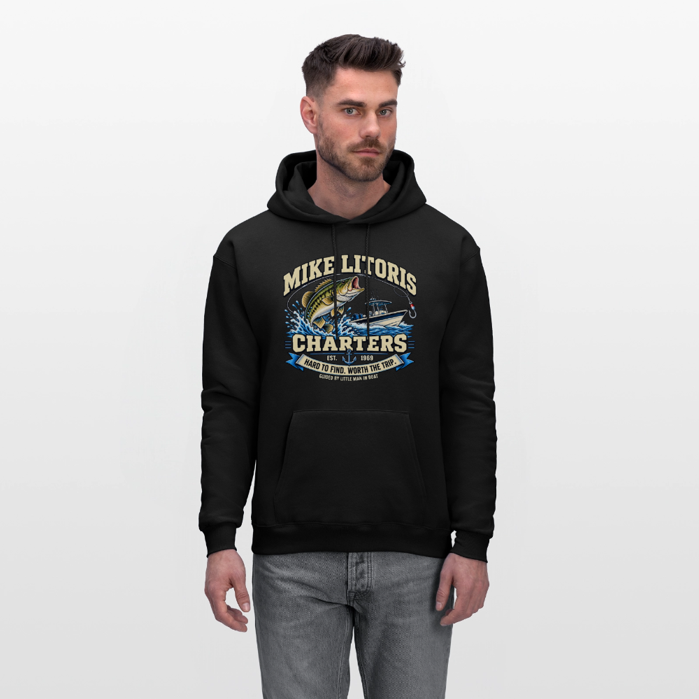 Mike Litoris Fishing Charters Hoodie Color: Black