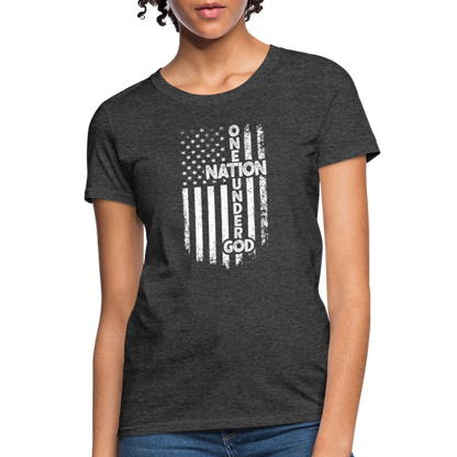 One Nation Under God Women's T-Shirt - heather black