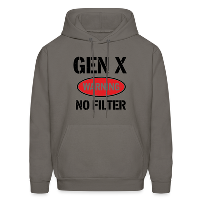 GEN-X Warning No Filter Hoodie - asphalt gray