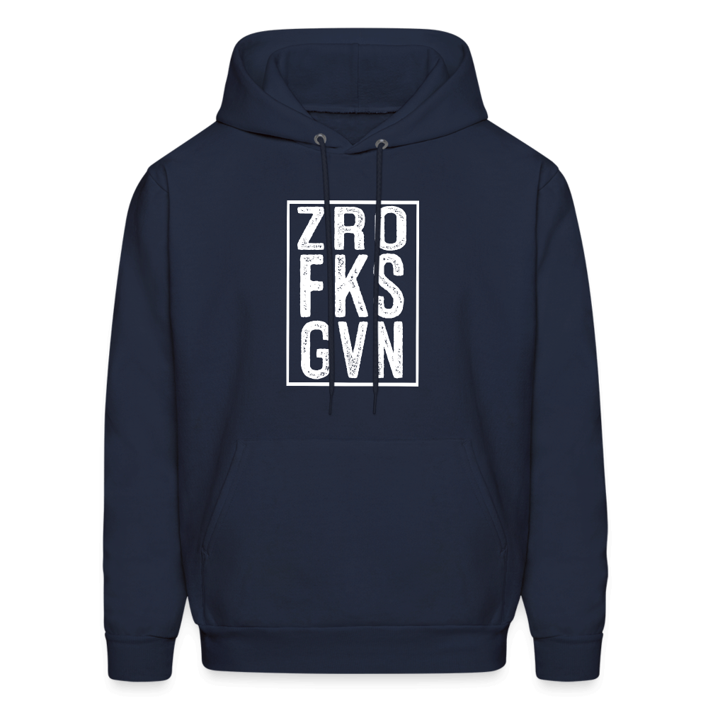 ZRO FKS GVN (Zero Fucks Given) Hoodie - navy