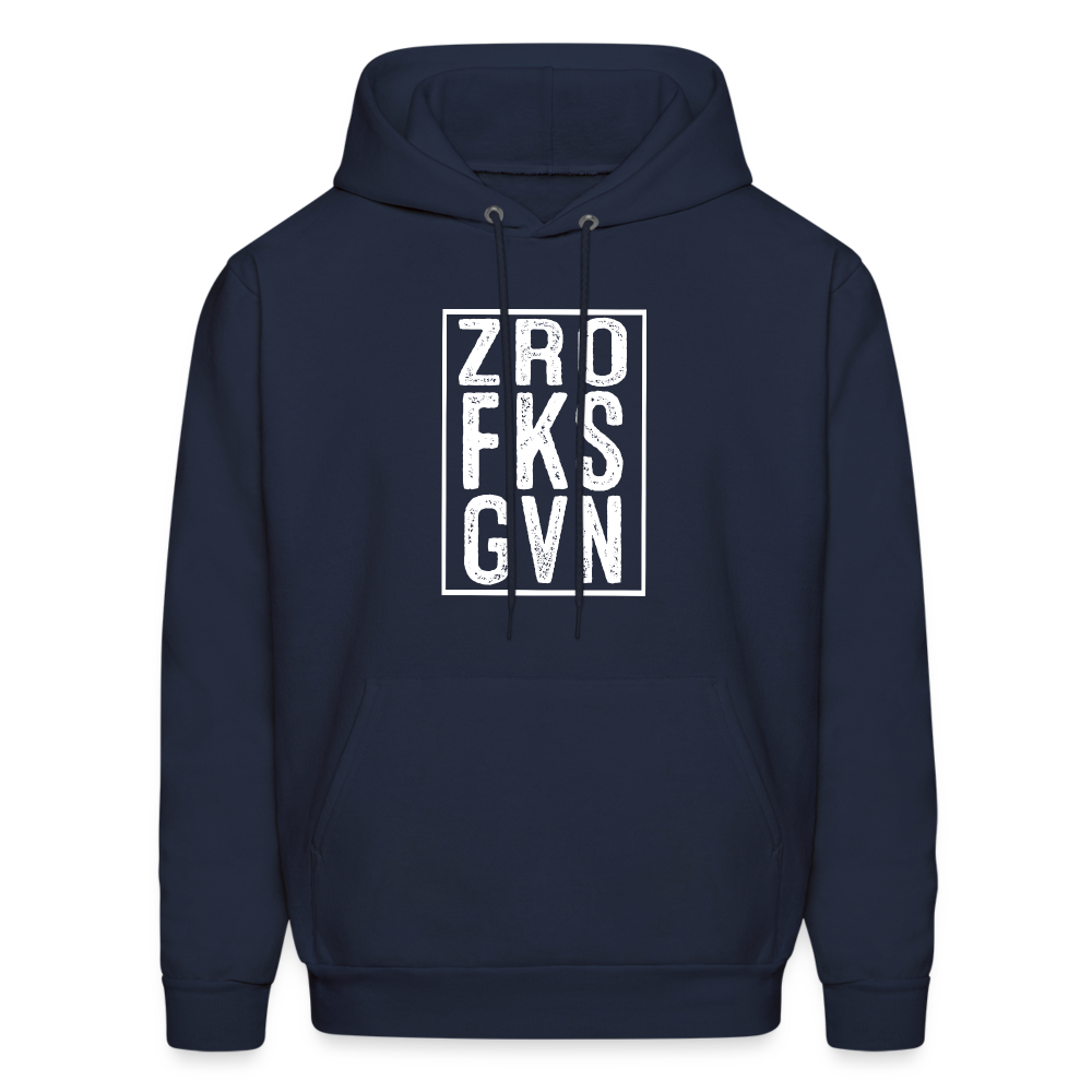 ZRO FKS GVN (Zero Fucks Given) Hoodie - navy