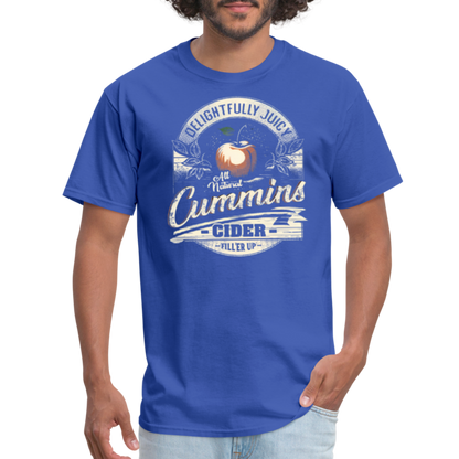 Vintage Cummins Cider (Funny Adult Humor) T-Shirt - royal blue