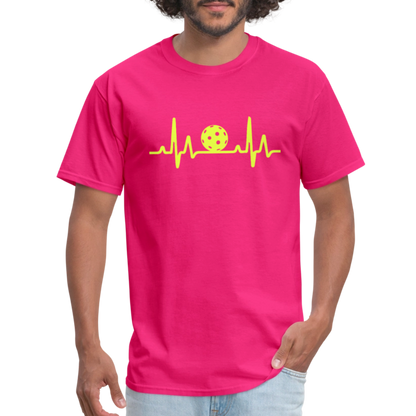 Pickleball Heartbeat T-Shirt - fuchsia