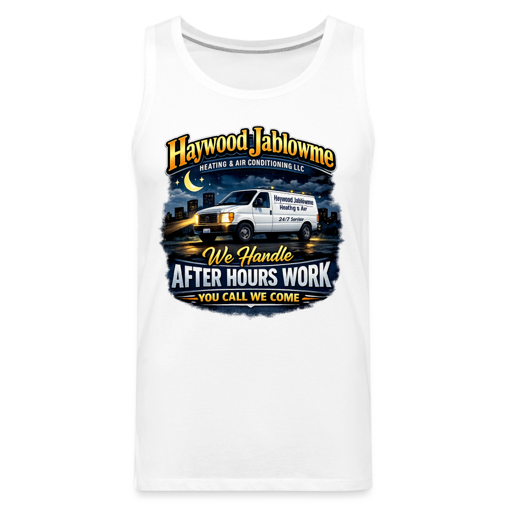Haywood Jablowme Funny HVAC Tank Top - white