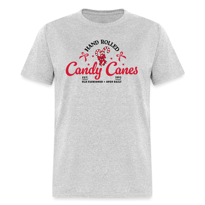 Hand Rolled Candy Canes T-Shirt - heather gray