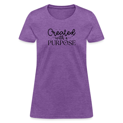 Created with a Purpose Women's T-Shirt - purple heather