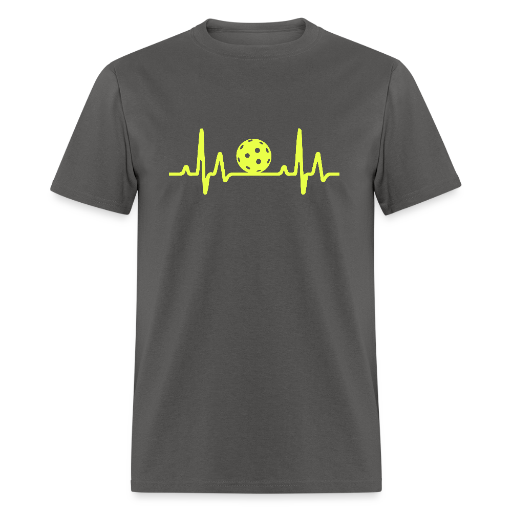 Pickleball Heartbeat T-Shirt - charcoal