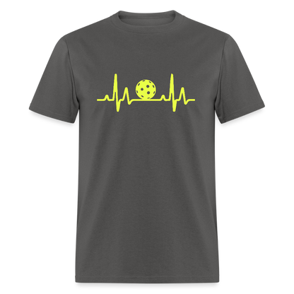 Pickleball Heartbeat T-Shirt - charcoal