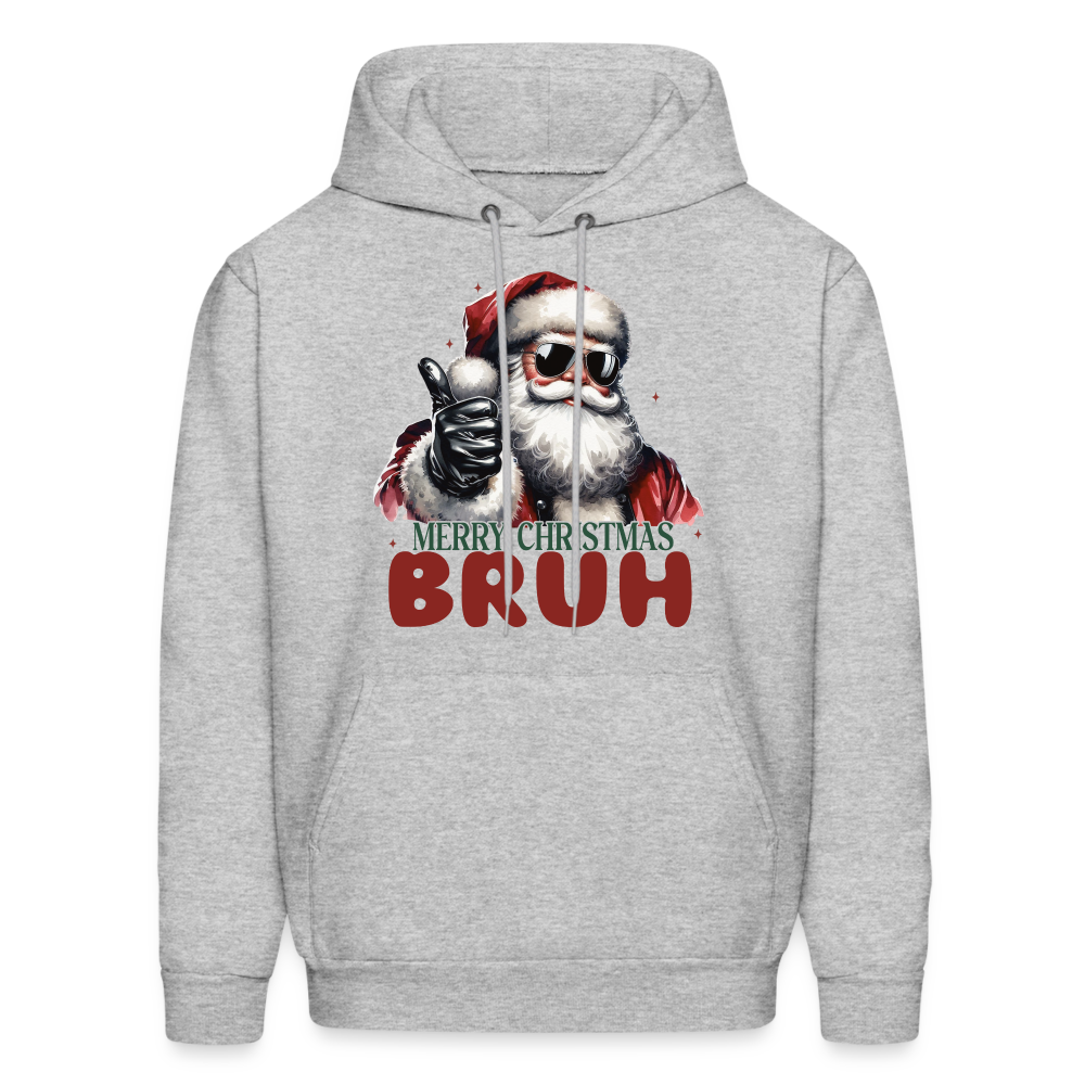 Merry Christmas Bruh Hoodie - heather gray