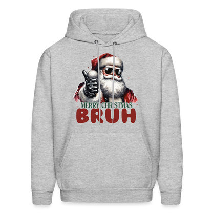 Merry Christmas Bruh Hoodie - heather gray