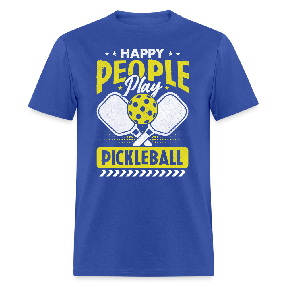 Happy People Play Pickleball T-Shirt - royal blue