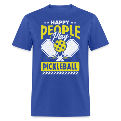 Happy People Play Pickleball T-Shirt - royal blue