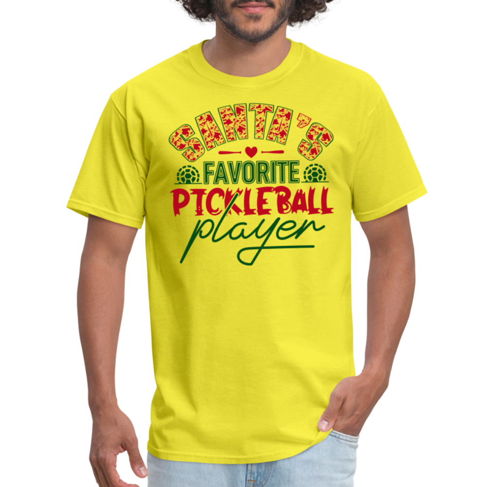 Santa's Favorite Pickleball Player T-Shirt - yellow