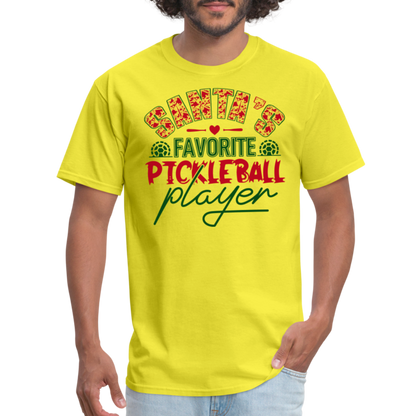 Santa's Favorite Pickleball Player T-Shirt - yellow