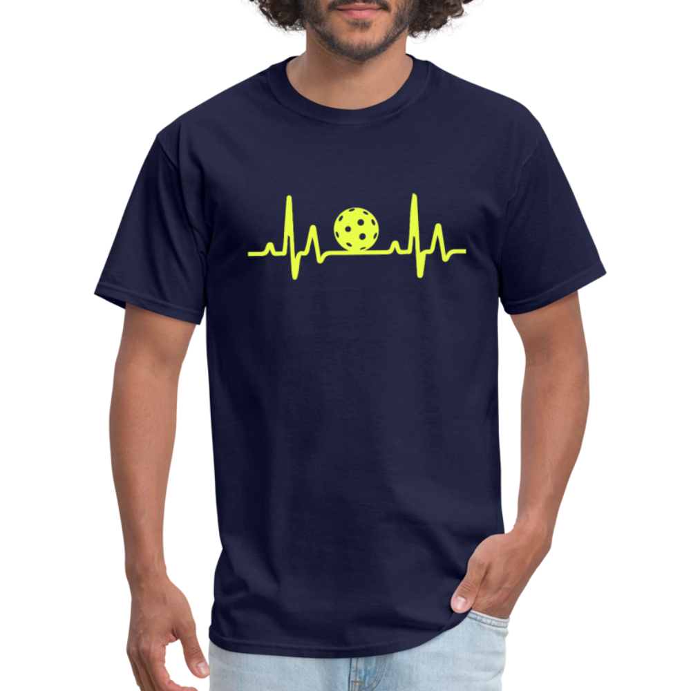 Pickleball Heartbeat T-Shirt - navy