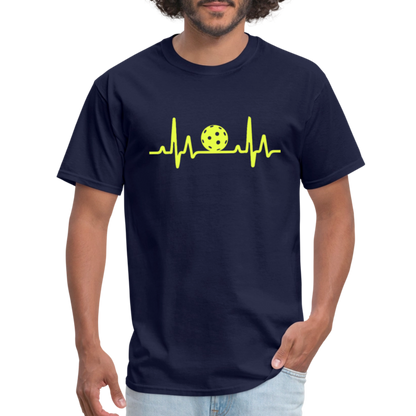 Pickleball Heartbeat T-Shirt - navy