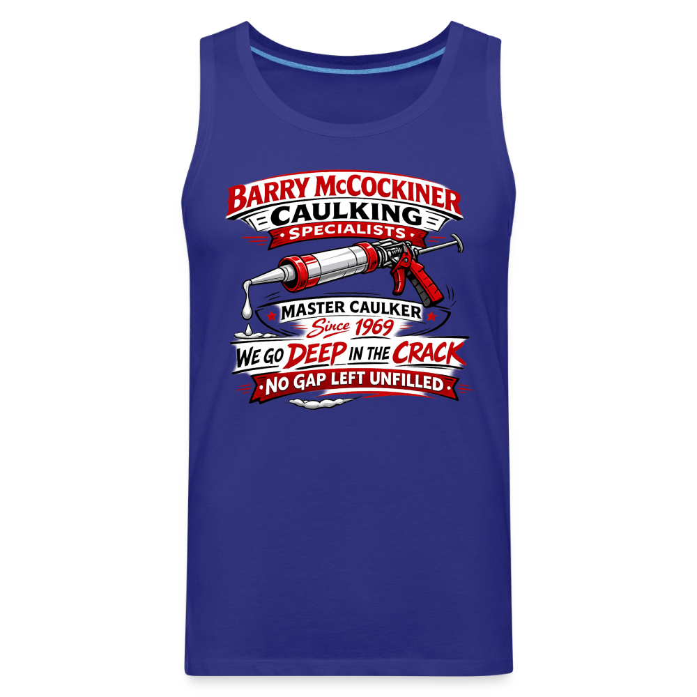 Barry McCockiner Caulking Funny Tank Top Color: Black