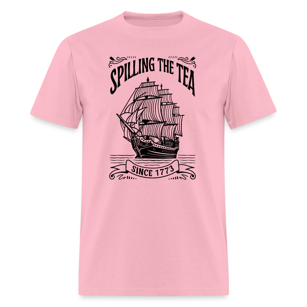 Spilling The Tea Sine 1773 T-Shirt - pink