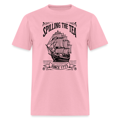 Spilling The Tea Sine 1773 T-Shirt - pink