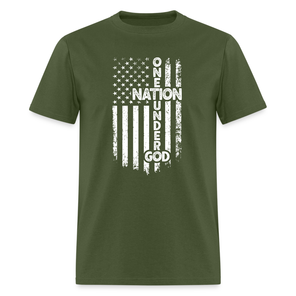 One Nation Under God T-Shirt - military green