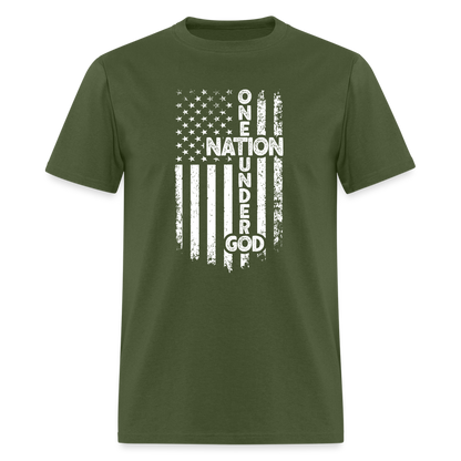 One Nation Under God T-Shirt - military green