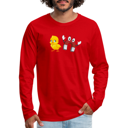 Chick Magnet Men's Premium Long Sleeve T-Shirt - Color: red