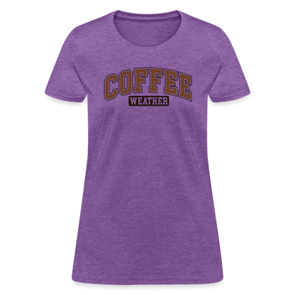 Coffee Weather Women's Contoured T-Shirt - purple heather