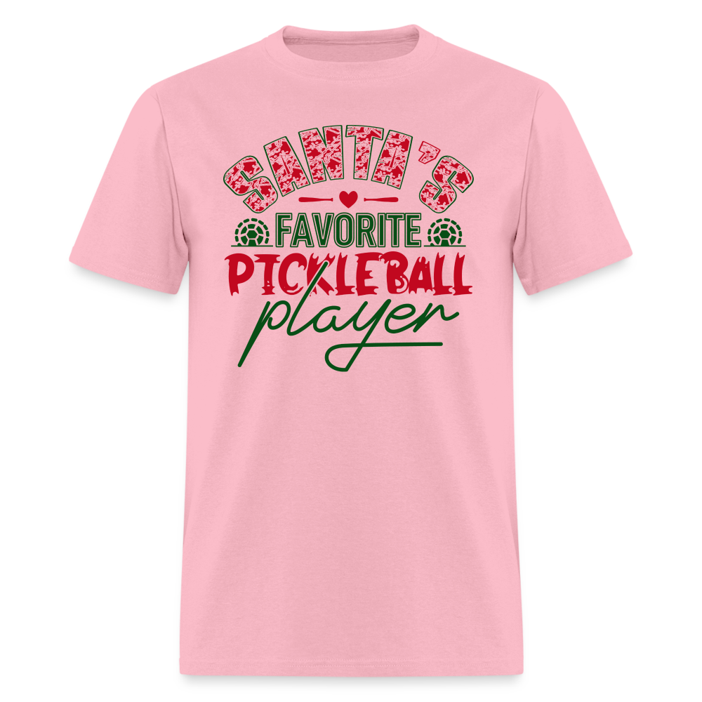 Santa's Favorite Pickleball Player T-Shirt - pink