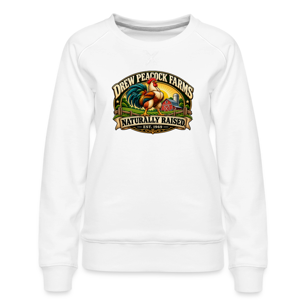 Drew Peacock Farms Women's Premium Sweatshirt - white