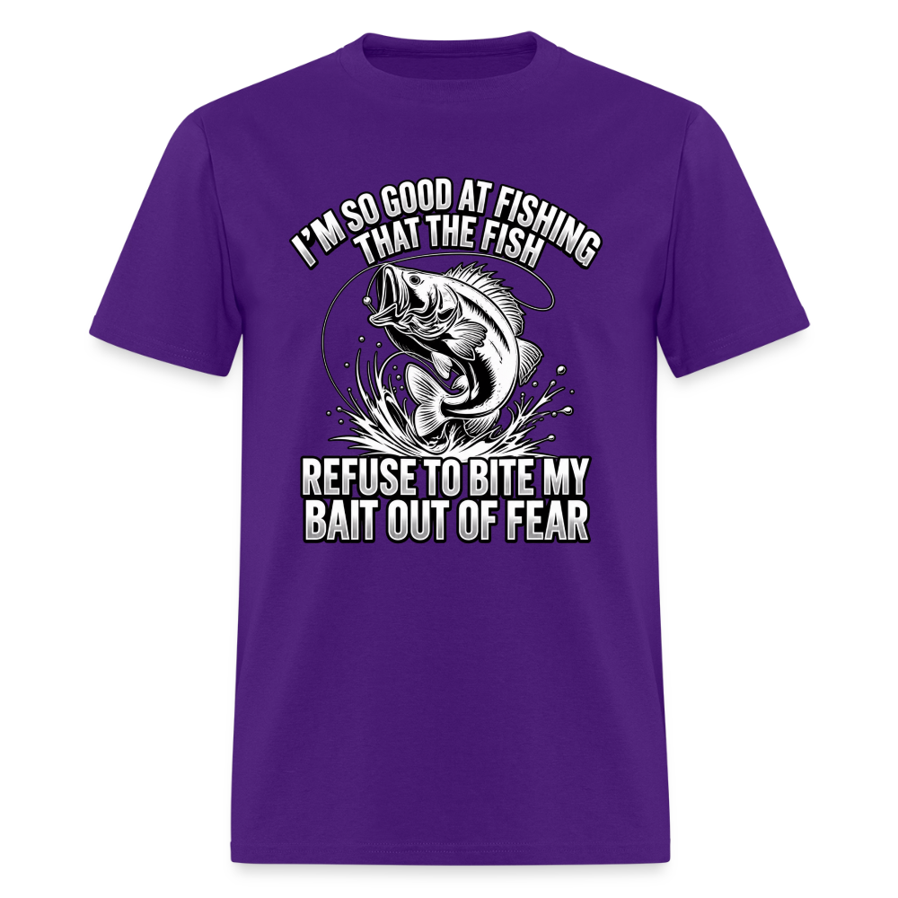 I’m So Good at Fishing the Fish Refuse to Bite T-Shirt Color: Purple