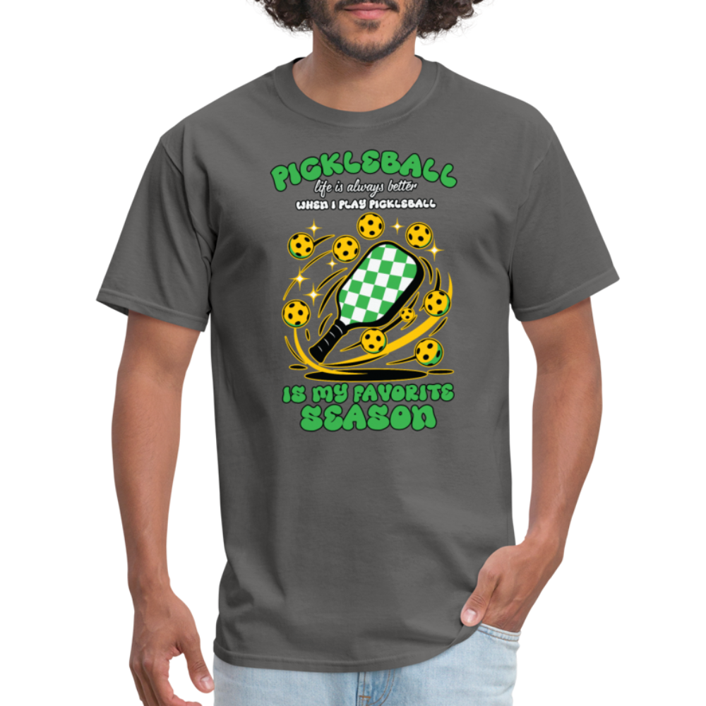 Pickleball Is My Favorite Season T-Shirt - charcoal