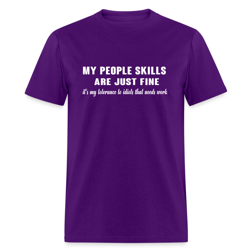 It's My Tolerance To Idiots That Needs Work T-Shirt - purple