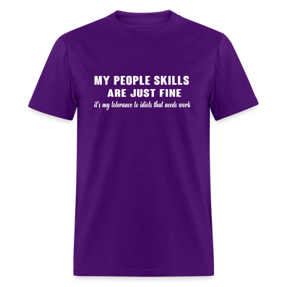 It's My Tolerance To Idiots That Needs Work T-Shirt - purple