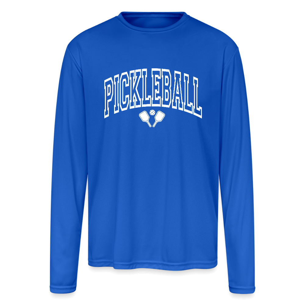 Pickleball Long Sleeve Shirt – Moisture Wicking for Men Color: royal blue