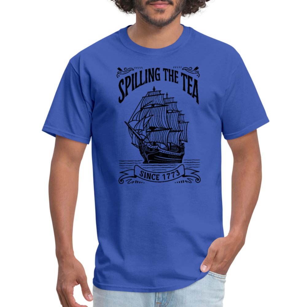 Spilling The Tea Sine 1773 T-Shirt - royal blue