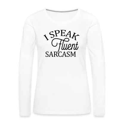 Women's Premium Long Sleeve T-Shirt - white