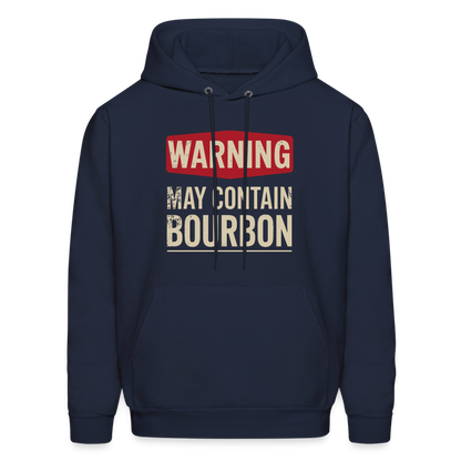 Warning May Contain Bourbon Hoodie - navy