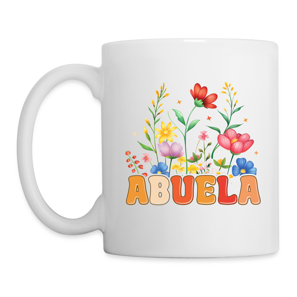 Abuela Coffee Mug with Floral Design - white