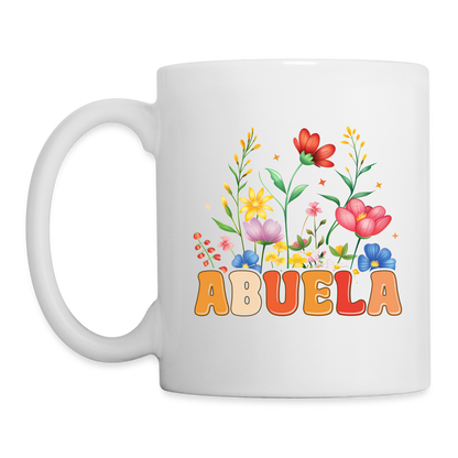 Abuela Coffee Mug with Floral Design - white