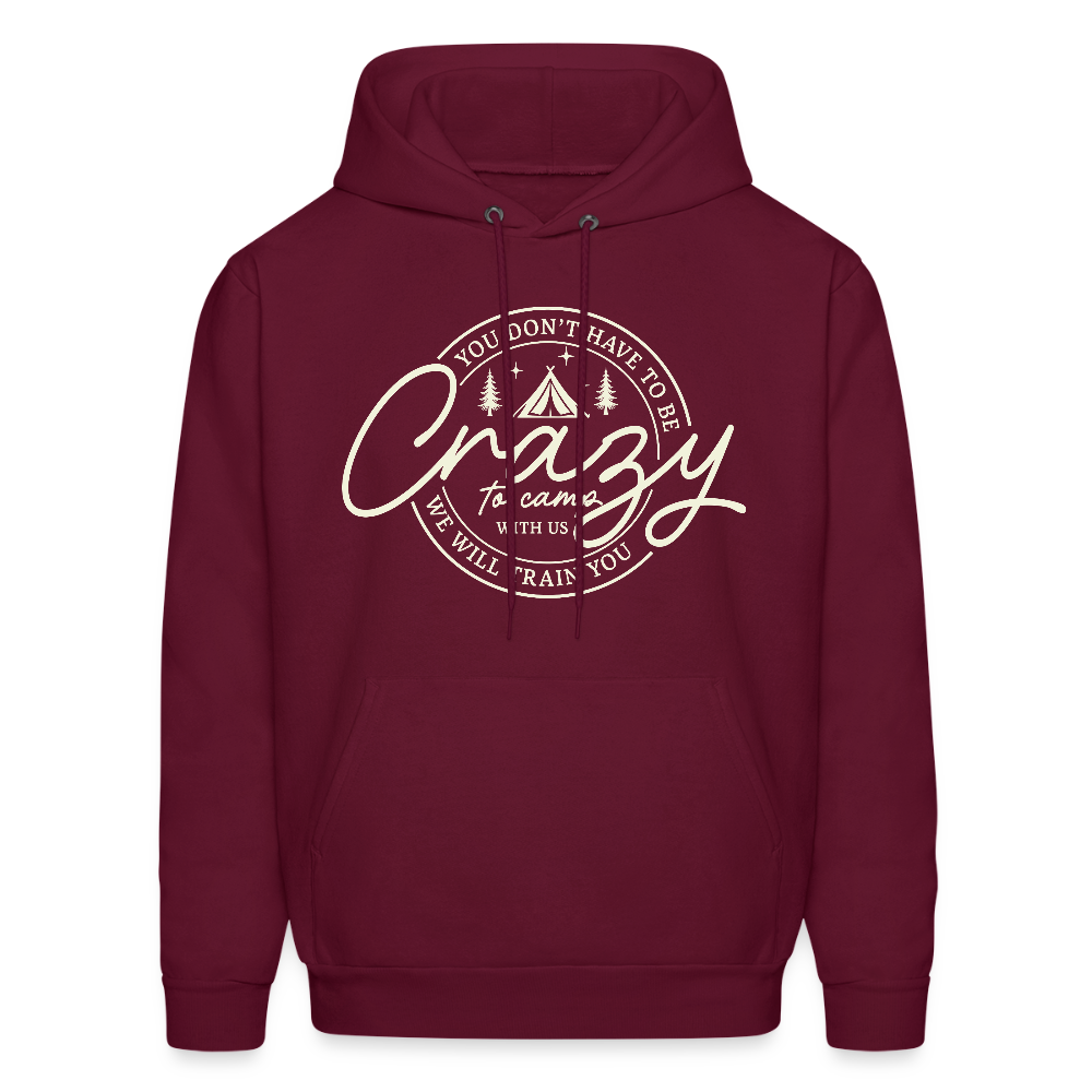 Crazy Camping Hoodie - burgundy