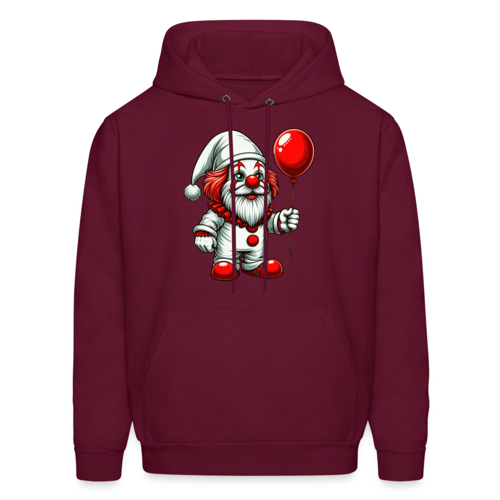 Gnome Clown Hoodie - burgundy