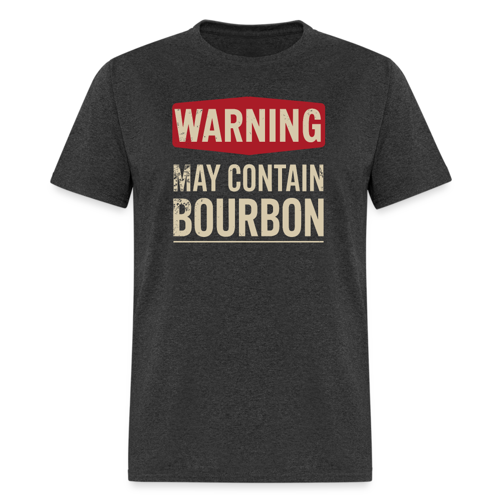 Warning May Contain Bourbon T-Shirt - heather black