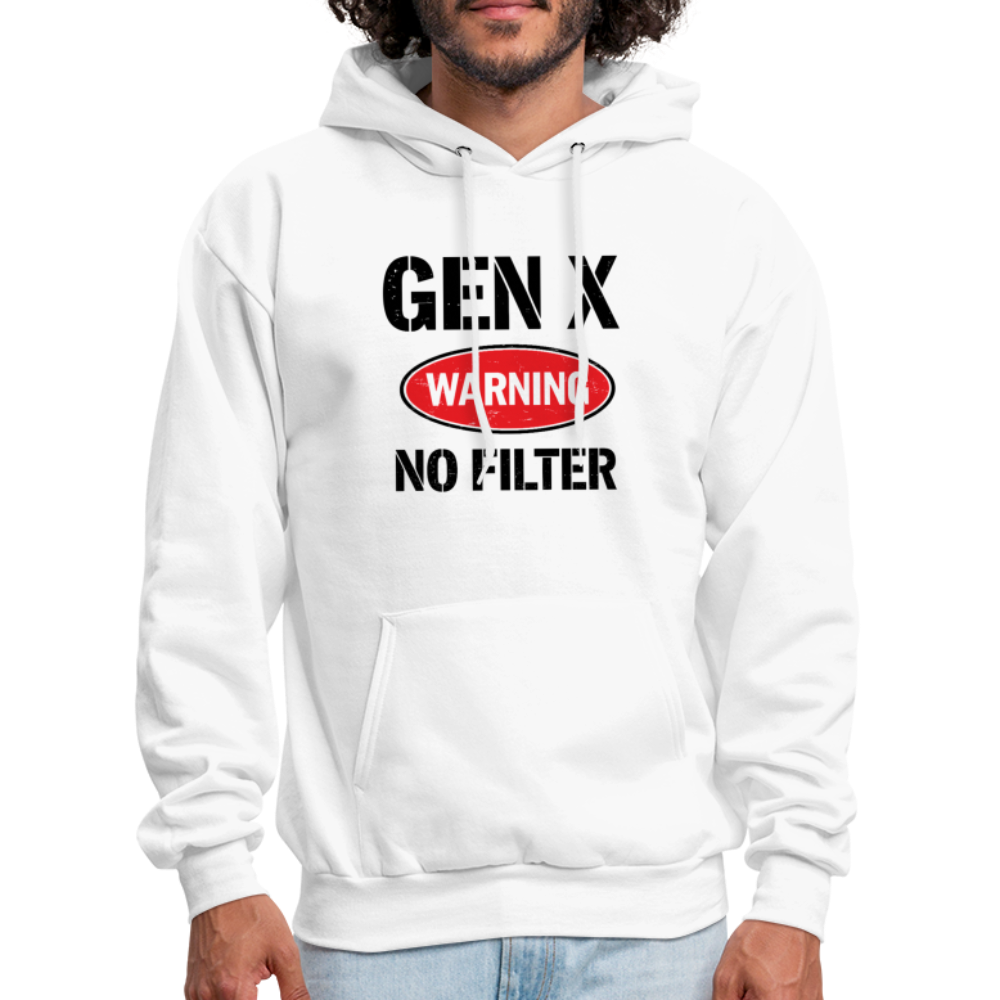 GEN-X Warning No Filter Hoodie - white