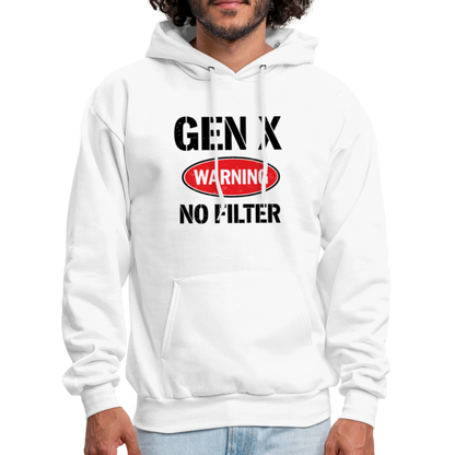 GEN-X Warning No Filter Hoodie - white