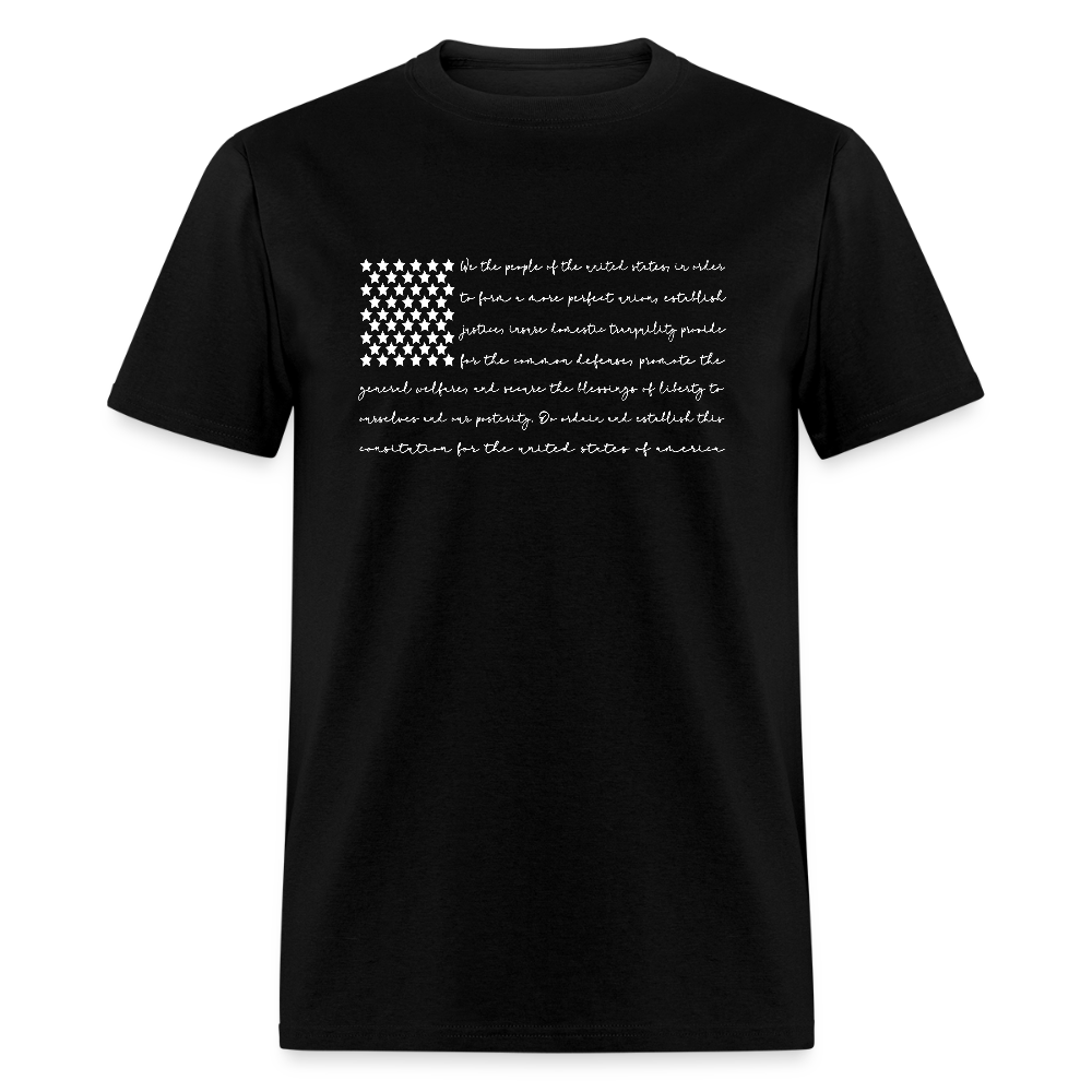 American Flag We The People Constitution T-Shirt – Freedom in Every Line - black