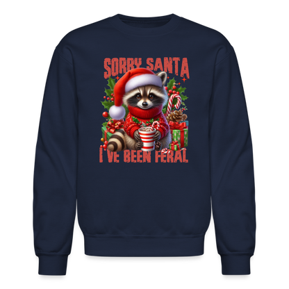 Sorry Santa I've Been Feral Sweatshirt - navy