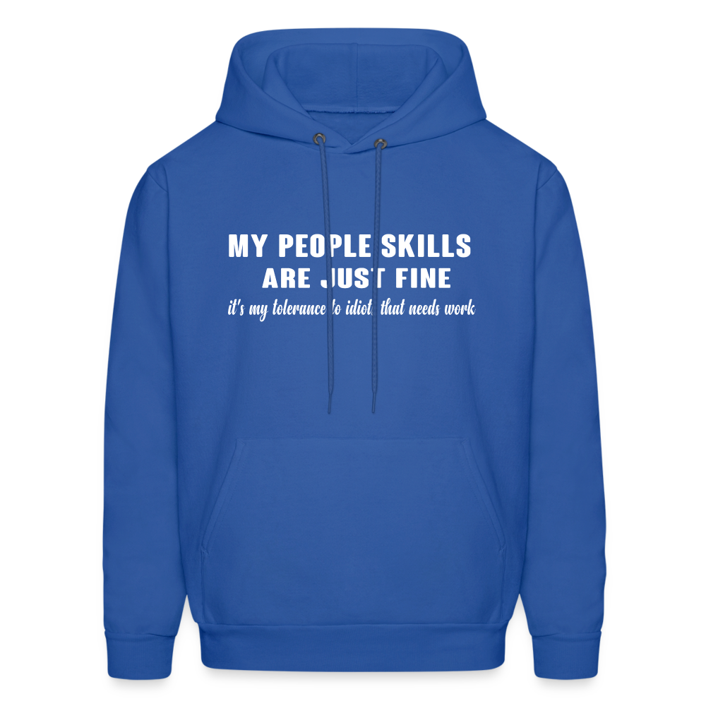 It's My Tolerance To Idiots That Needs Work Hoodie - royal blue