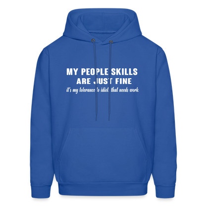 It's My Tolerance To Idiots That Needs Work Hoodie - royal blue