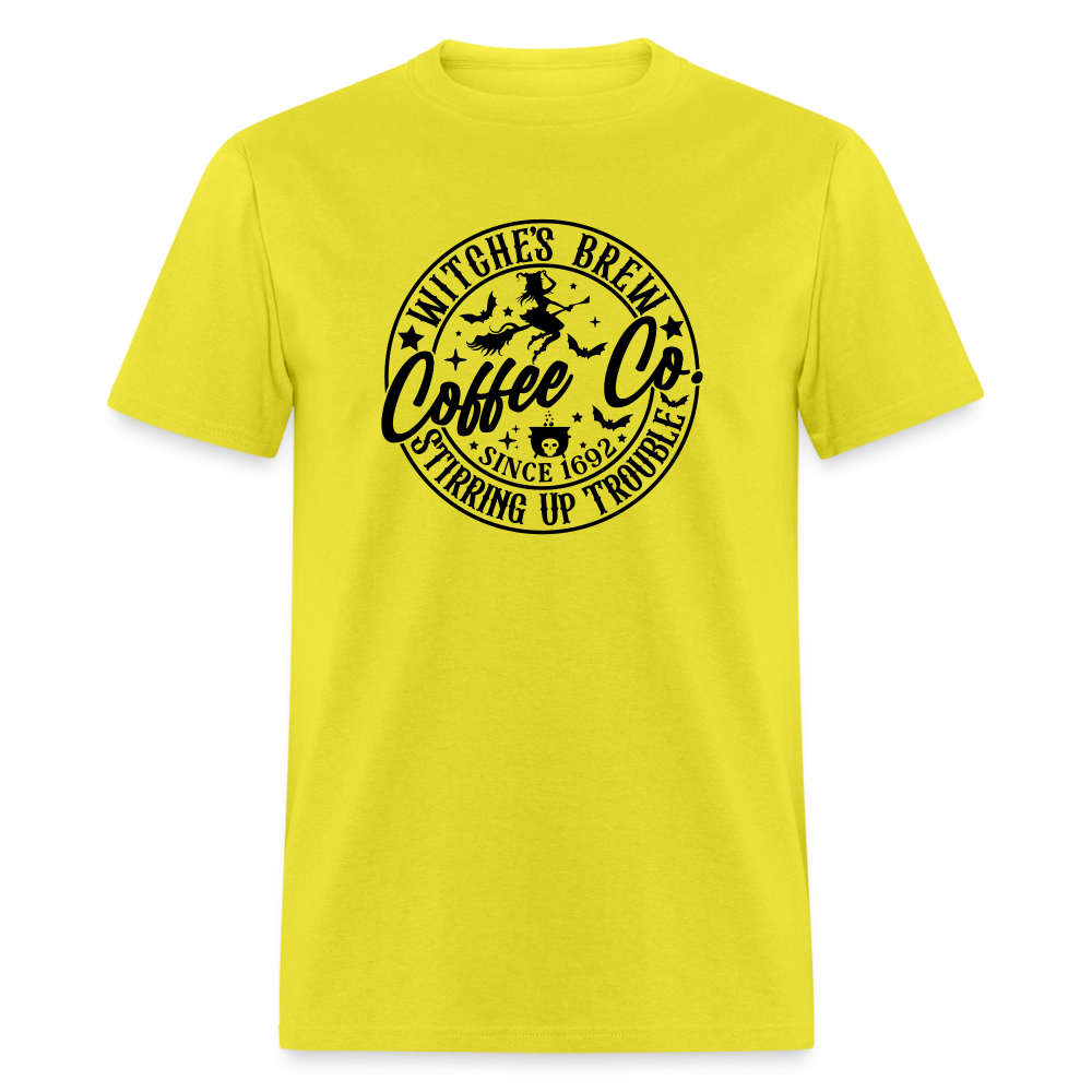 Witches Brew Coffee Co (Halloween) T-Shirt - yellow